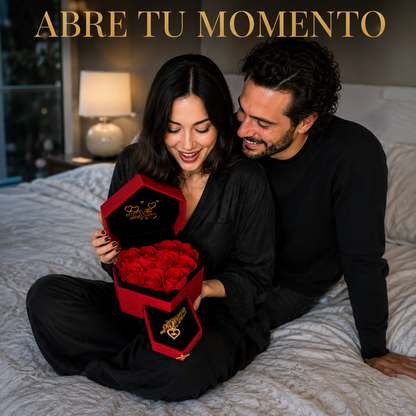 Caja Floral en Forma de Corazón